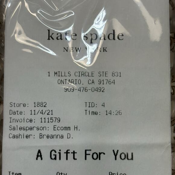 Kate Spade NY Spade Link Continental Zip Around Wallet White Beige - Picture 6 of 8